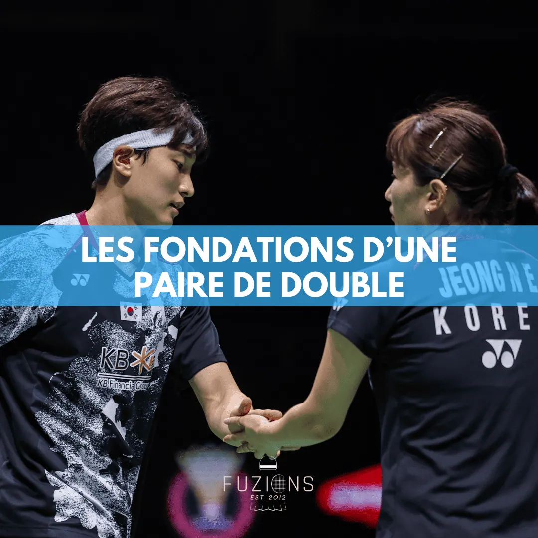 Les fondations d'une paire de double en badminton